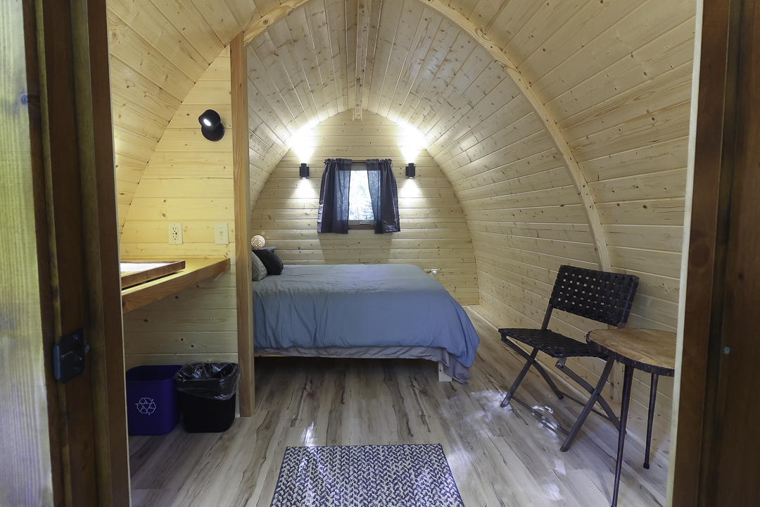inside cabin at wedal woods